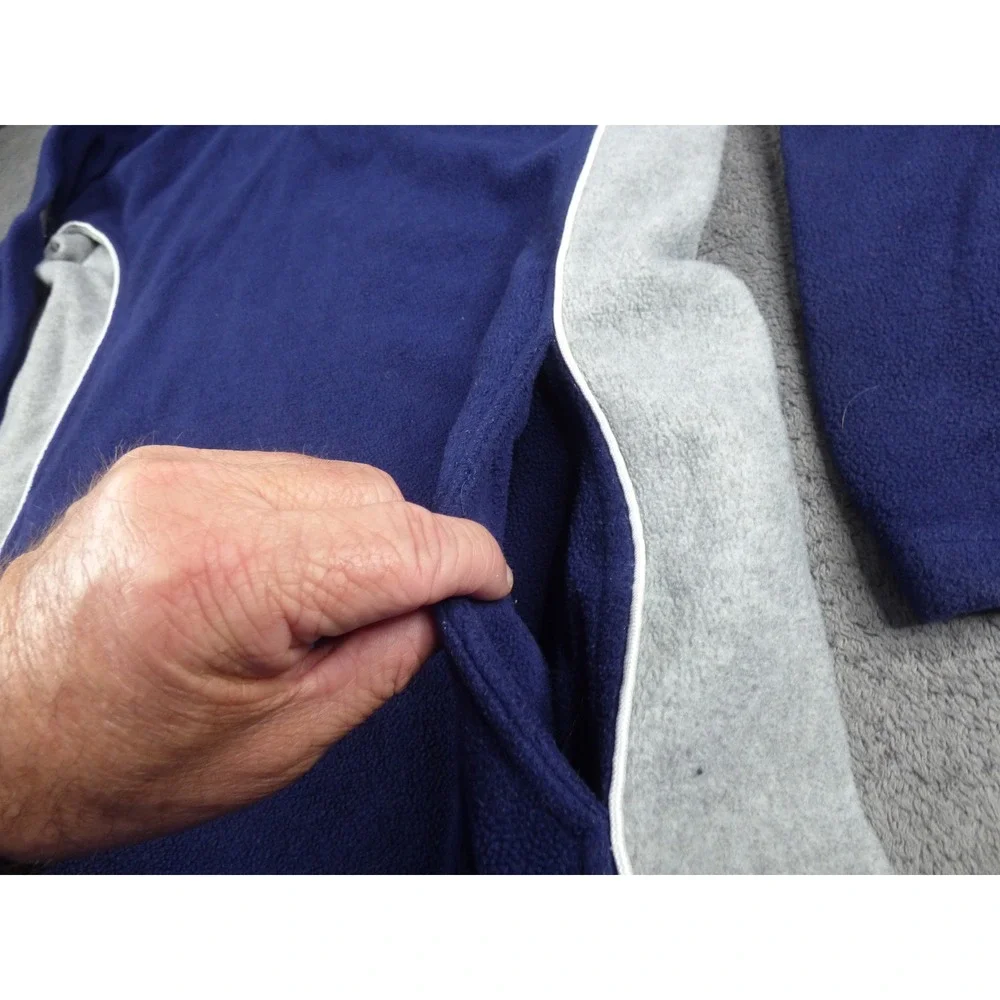 Dallas Cowboys Authentic Apparel Mens Quarter Zip Fleece Pullover Navy Blue L - Picture 5 of 8